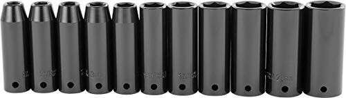JGO DADOS IMPACTO LARGOS 11 PCS DE 3/8 A 1" MANDO 1/2 STANLEY 97-125