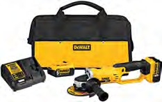 DW ESMERILADORA 4.1/2 20V. 5AMP/H DWDCG412P2 7000RPM PESO 4.1LBS INCL 2 BAT. CARG. Y BOLSA