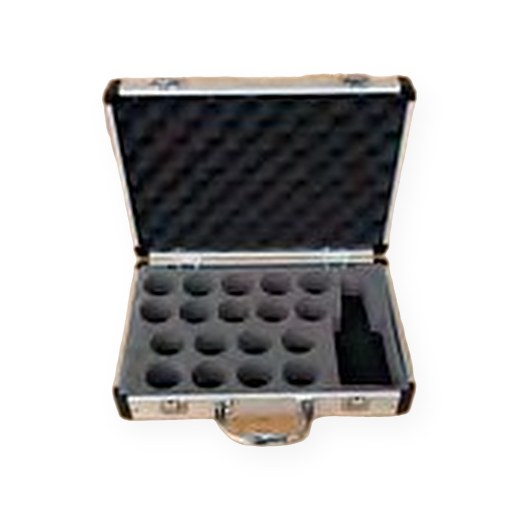 CAJA DE ALUM. PARA ORGANIZAR BOQUILLAS (COLLETS 18 COMPARTIMENTOS PARA BOQUILLAS)