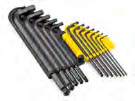 JGO. LLAVES ALLEN X/L 69-257 de 1/16"-3/8" PULGADAS DE 12 PCS. P/BOLA STANLEY 69-257