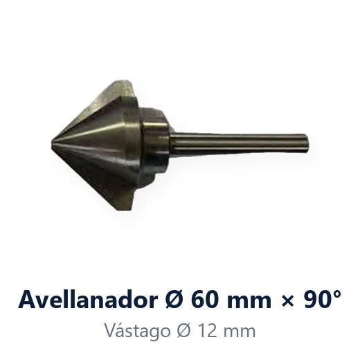 AVELLANADOR 60MM X 90° M35 VASTAGO 12MM. SUPO