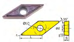 INSERTO VBMT160408-MV VP15TF MITSUBISHI (RADIO 0.8MM)