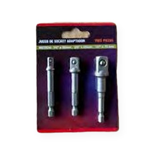 JGO.3PZS SOCKET ADAPTADORES (1/4-3/8-1/2) ESPIGA HEX.