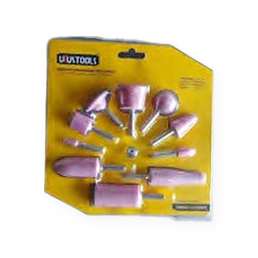 JGO DE PIEDRAS EJE DE 1/4" UYUSTOOLS PDM010 DE 10PZS