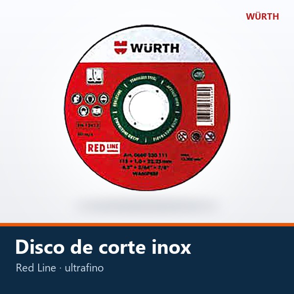 DISCO DE CORTE PARA ACERO INOXIDABLE RED LINE