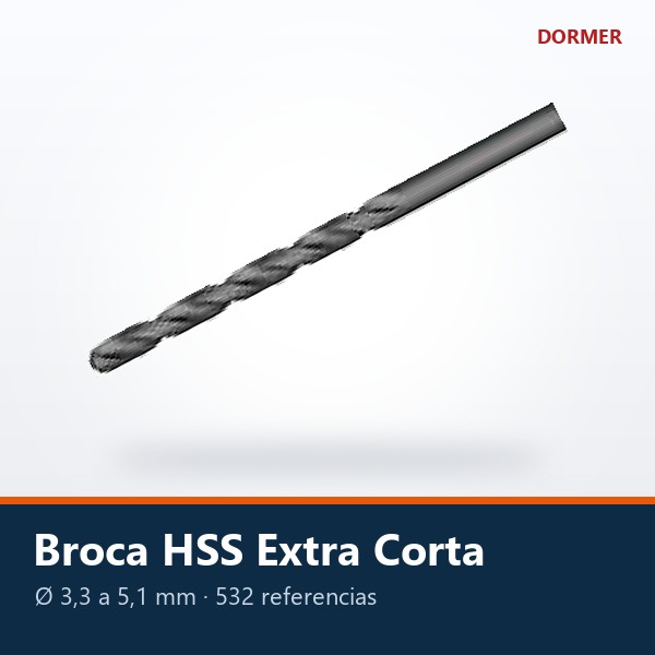BROCA HSS EXTRA CORTA (DIN 1897)