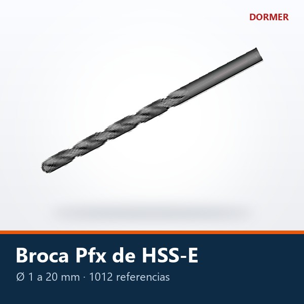 BROCA PFX DE HSS-E (EXTRA CORTA, CORTA, LARGA Y EXTRA LARGA)