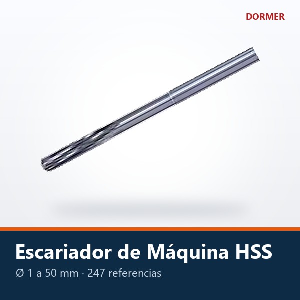 ESCARIADOR DE MÁQUINA HSS (MANGO CILÍNDRICO Y CÓNICO)
