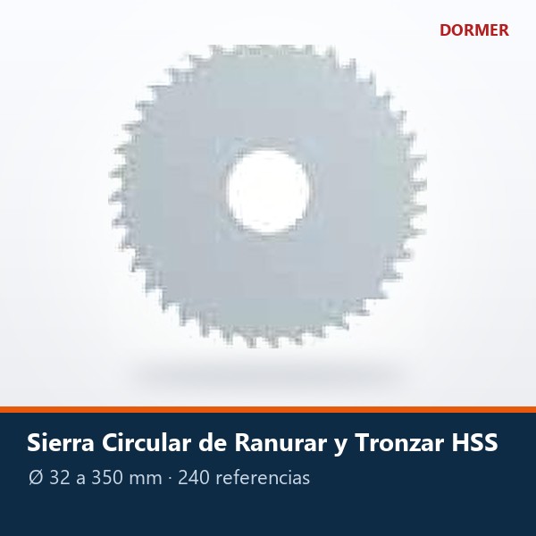 SIERRA CIRCULAR DE RANURAR Y TRONZAR HSS