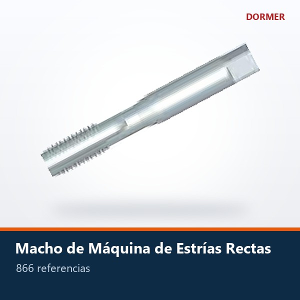 MACHO DE MÁQUINA DE ESTRÍAS RECTAS