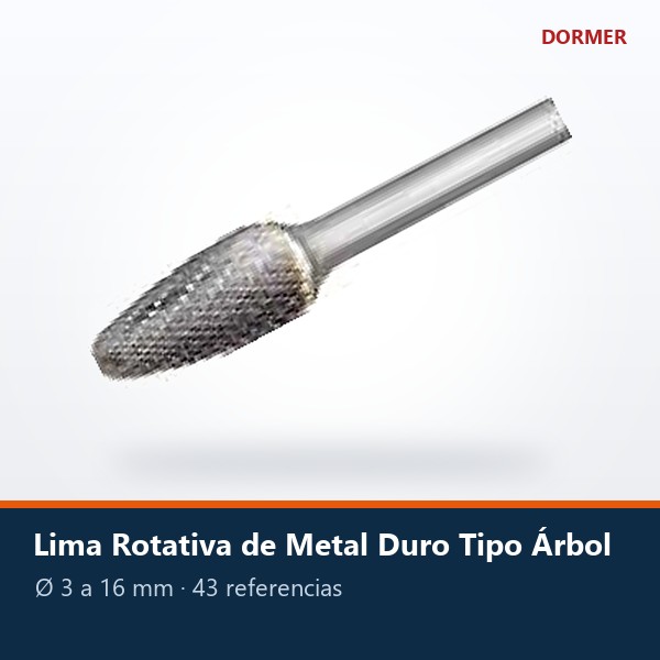 LIMA ROTATIVA DE METAL DURO TIPO ÁRBOL