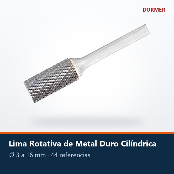 LIMA ROTATIVA DE METAL DURO CILÍNDRICA