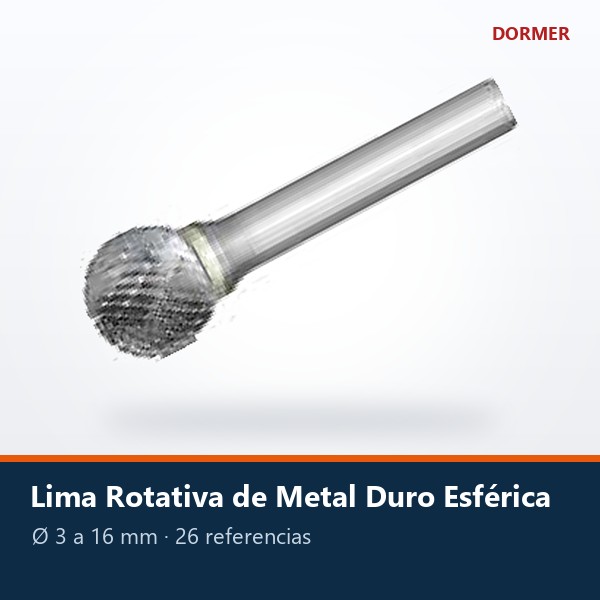LIMA ROTATIVA DE METAL DURO ESFÉRICA