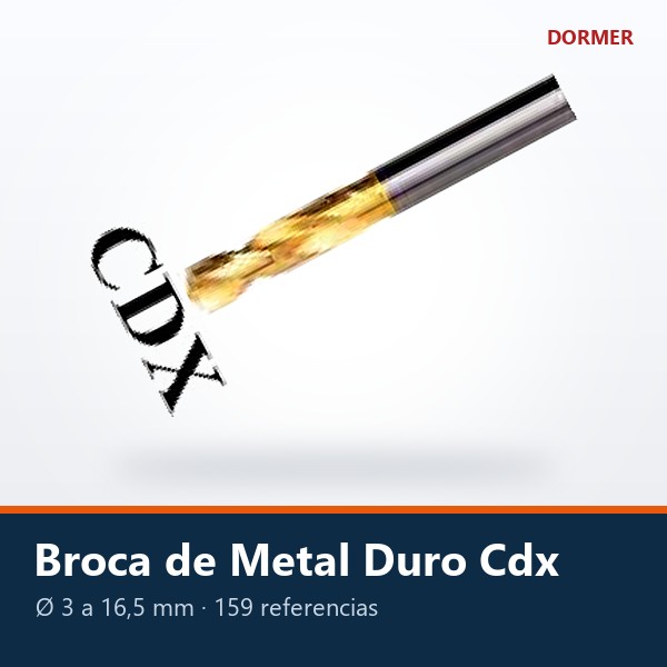 BROCA DE METAL DURO CDX