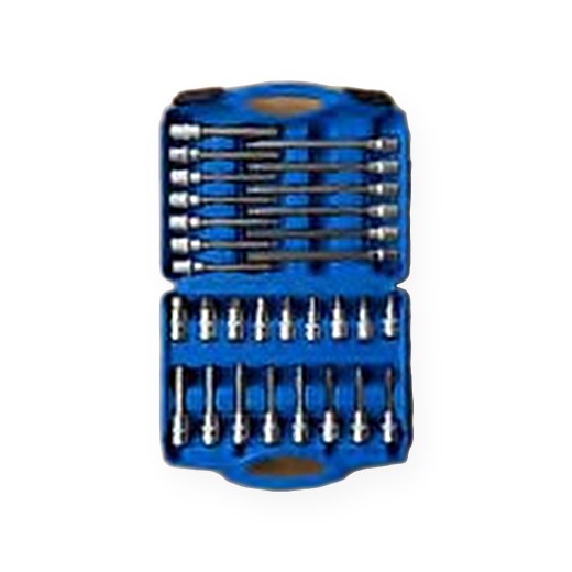 JGO. DADOS PUNTA ALLEN CORTOS/LARGOS Y EXTRA LARGO 30PCS DE 4 A 19MM G2025-122 MANDO DE 1/2