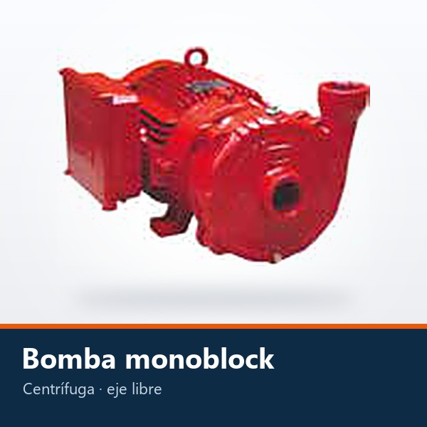BOMBA CENTRÍFUGA MONOBLOCK Y DE EJE LIBRE