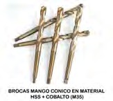 BROCA HSS CO DE 2" MANGO CONICO MT4 FEIDA