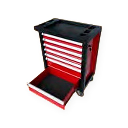 CAJA P/HERR. MET. PARA TRABAJO PESADO COLOR ROJO DE 7 GAVETAS ARTMAN DIM. CON RUEDAS 683*460*980 MM. ESPESOR DE ACERO 0.6 - 0.8MM.