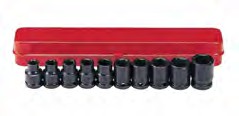 JGO DE DADOS FORCE 4109 DE 11-24MM DE IMPACTO MANDO 1/2 DE 10 PZAS.