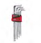 Jgo llaves allen 5109XLBS de 1/16-1/2" de 10 pzs. PULGADAS (punta de bola) FORCE