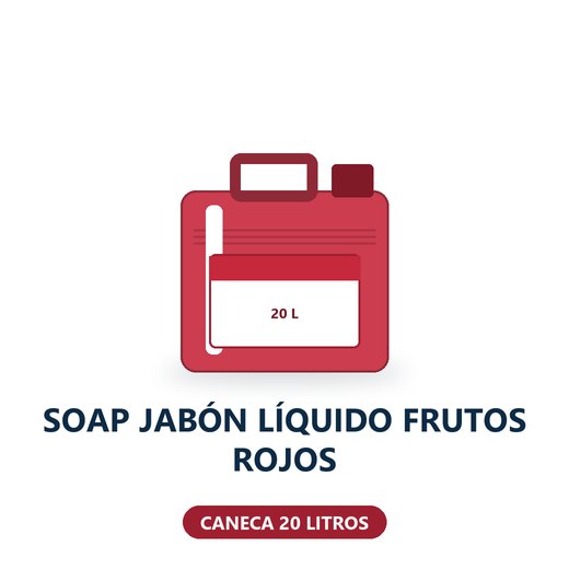 SOAP JABÓN LÍQUIDO FRUTOS ROJOS - CANECA 20 LITROS