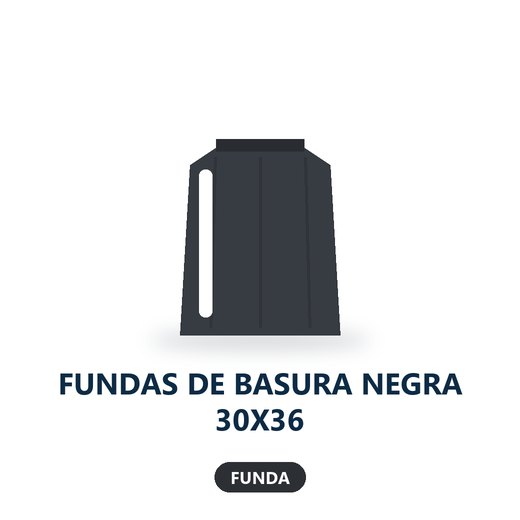 FUNDAS DE BASURA NEGRA 30X36