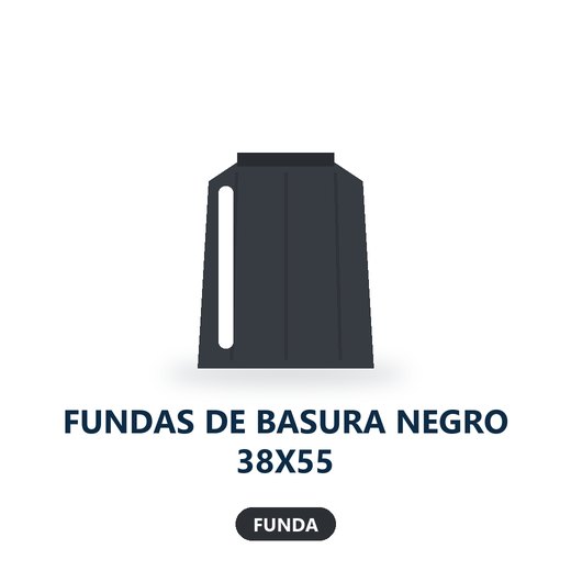 FUNDAS DE BASURA NEGRO 38X55