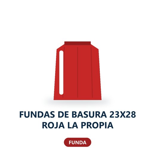 FUNDAS DE BASURA 23X28 ROJA LA PROPIA