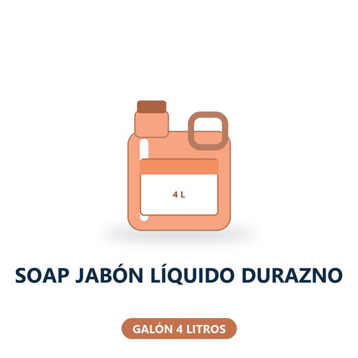 SOAP JABÓN LÍQUIDO DURAZNO - GALÓN 4 LITROS