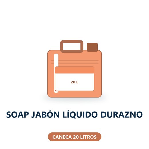 SOAP JABÓN LÍQUIDO DURAZNO - CANECA 20 LITROS