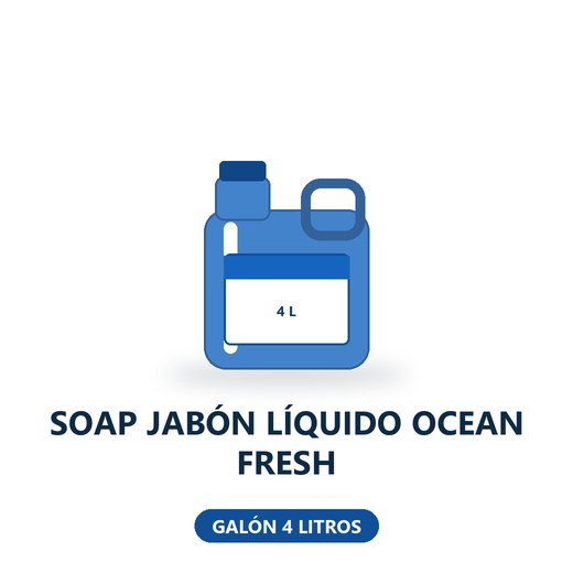 SOAP JABÓN LÍQUIDO OCEAN FRESH - GALÓN 4 LITROS