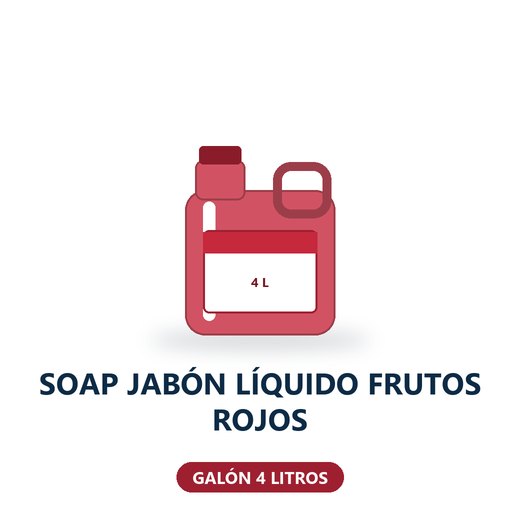 SOAP JABÓN LÍQUIDO FRUTOS ROJOS - GALÓN 4 LITROS (REF. 53248)
