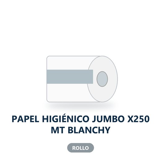 PAPEL HIGIÉNICO JUMBO X250 MT BLANCHY