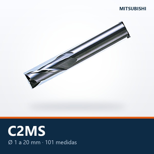 FRESA DE CARBURO 2 FILOS C2MS (SIN RECUBRIMIENTO, ALUMINIO)