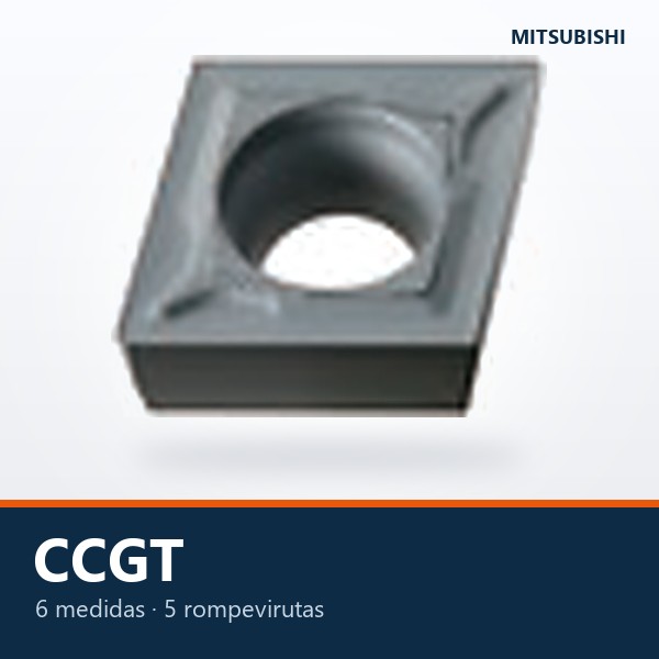 INSERTO DE TORNEADO CCGT (ROMBO 80°, POSITIVO RECTIFICADO)