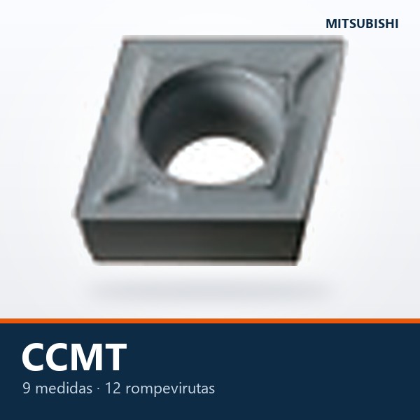 INSERTO DE TORNEADO CCMT (ROMBO 80°, POSITIVO)