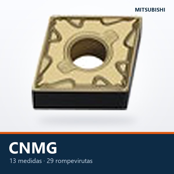 INSERTO DE TORNEADO CNMG (ROMBO 80°, NEGATIVO)