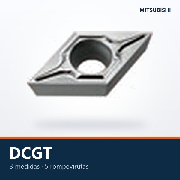 INSERTO DE TORNEADO DCGT (ROMBO 55°, POSITIVO RECTIFICADO)