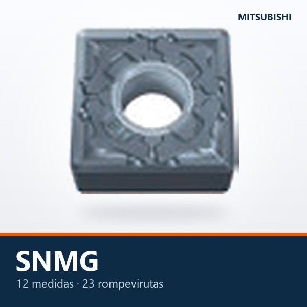 INSERTO DE TORNEADO SNMG (CUADRADO 90°, NEGATIVO)