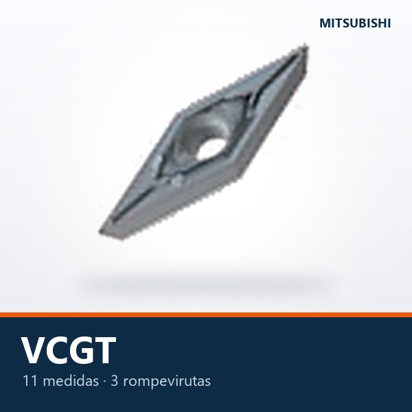INSERTO DE TORNEADO VCGT (ROMBO 35°, RECTIFICADO)