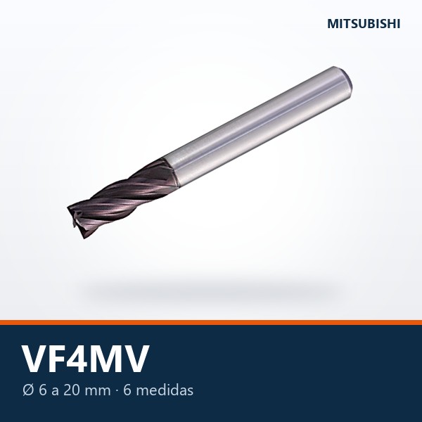 FRESA DE CARBURO VF4MV (4 FILOS, ALTO RENDIMIENTO)