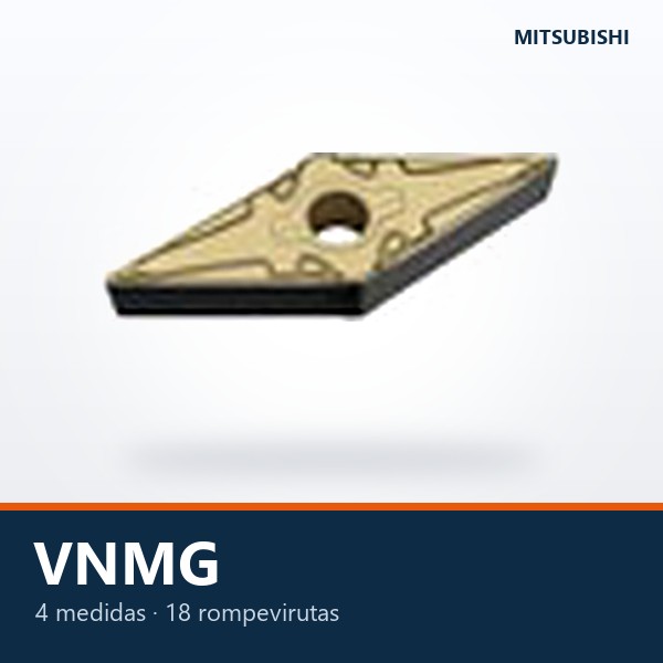 INSERTO DE TORNEADO VNMG (ROMBO 35°, NEGATIVO)