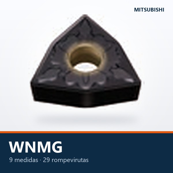 INSERTO DE TORNEADO WNMG (TRIGON 80°, NEGATIVO)