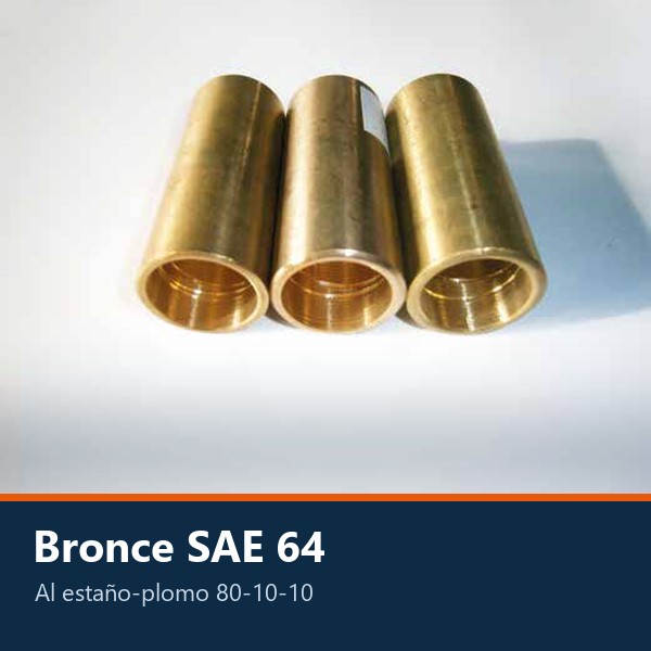 BRONCE SAE 64 (80-10-10) REDONDO Y PERFORADO