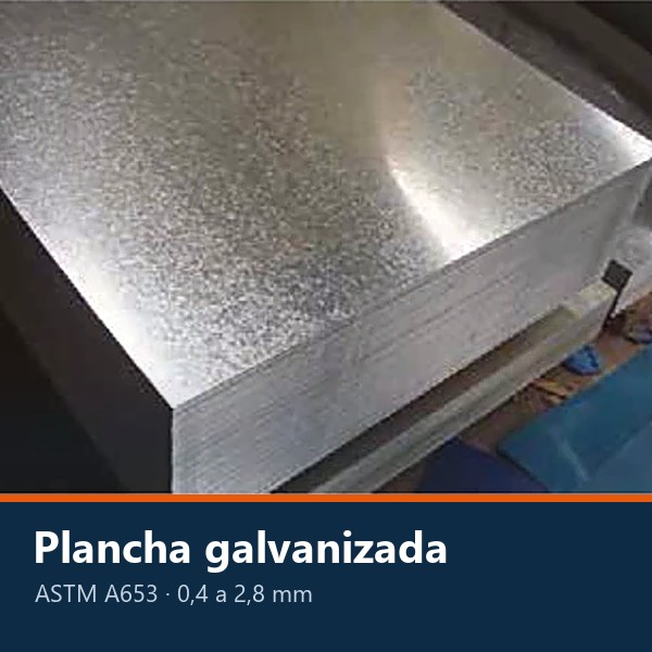 PLANCHA GALVANIZADA ASTM A653