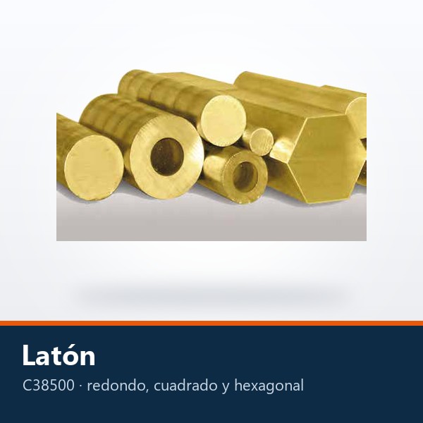 LATÓN C38500 REDONDO, CUADRADO Y HEXAGONAL