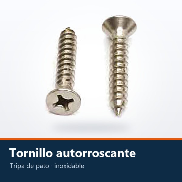 TORNILLO AUTORROSCANTE (TRIPA DE PATO) INOXIDABLE
