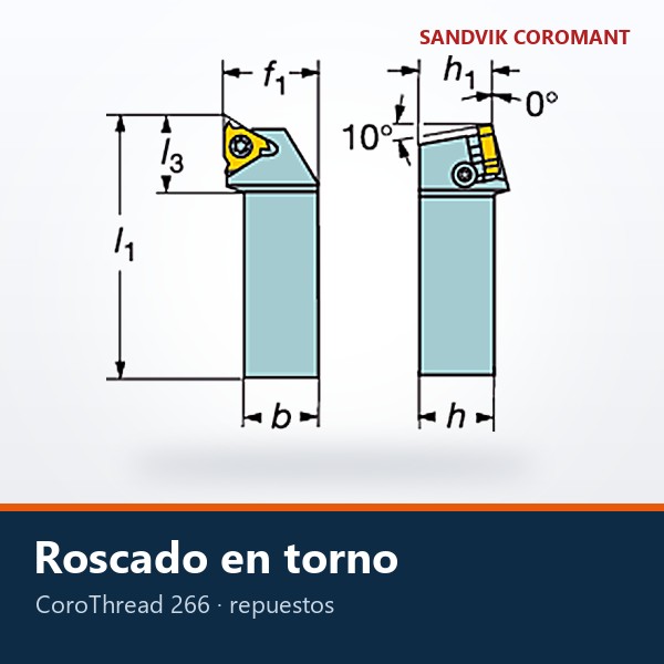 ROSCADO EN TORNO COROTHREAD 266 (PLAQUITAS Y PORTAHERRAMIENTAS)