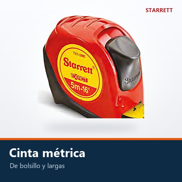 CINTA MÉTRICA (FLEXÓMETRO) DE BOLSILLO Y LARGA