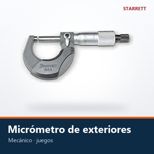 MICRÓMETRO DE EXTERIORES MECÁNICO Y JUEGOS